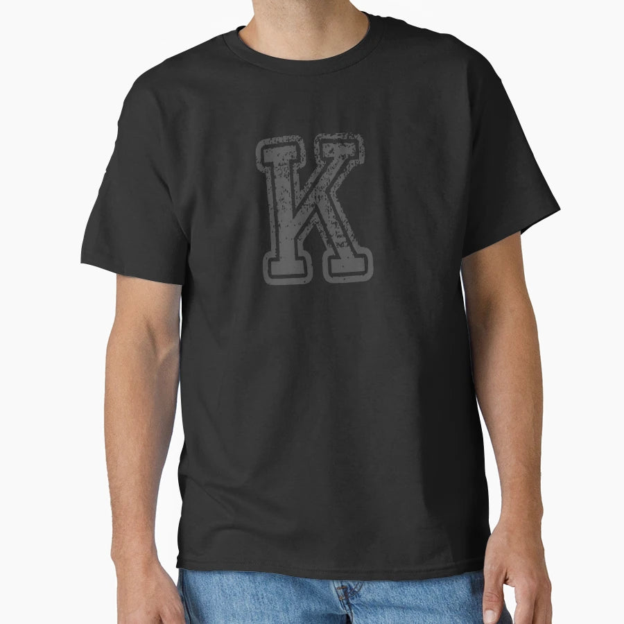 K Initial Letter Logo T-Shirt - Minimalist Print for Adults - T-Shirt, Sweatshirt, Hoodie