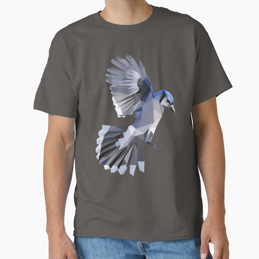 Geometric Blue Jay T-Shirt - Minimalist Print Men Women - T-Shirt, Sweatshirt, Hoodie