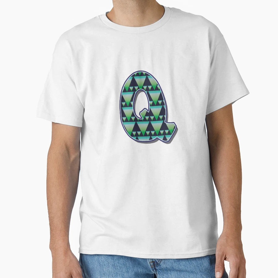Letter Q Pattern T-Shirt - Aesthetic Graphic Men Women - T-Shirt, Sweatshirt, Hoodie