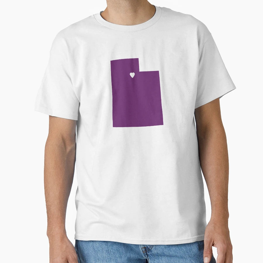 Utah Love Purple T-Shirt - Trendy Graphic Men Women - T-Shirt, Sweatshirt, Hoodie