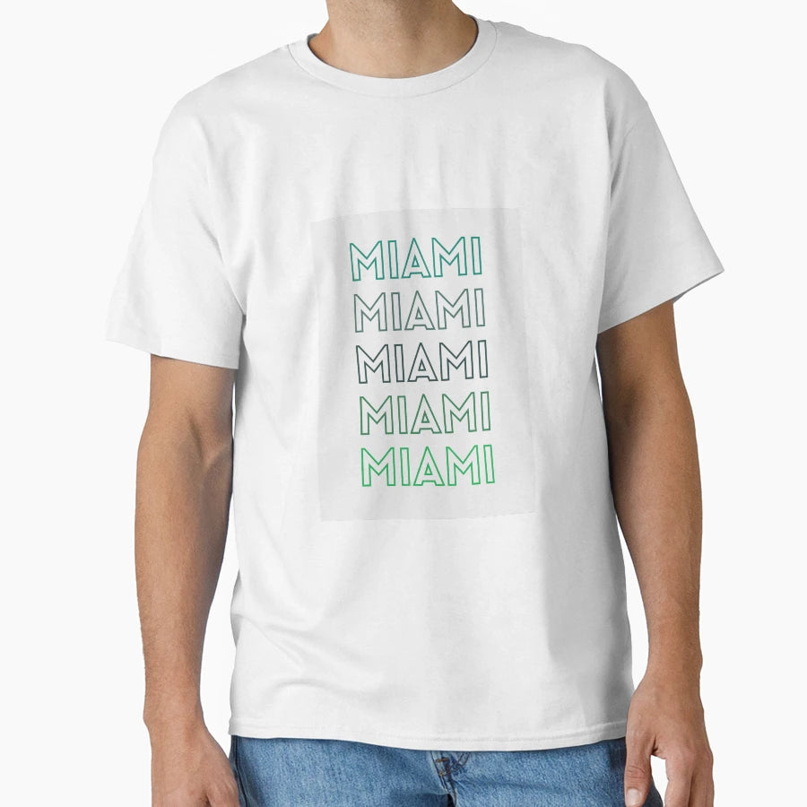 Green Miami Pattern T-Shirt - Graphic Print for Adults - T-Shirt, Sweatshirt, Hoodie