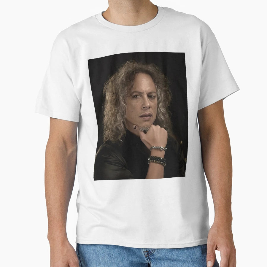 Kirk Hammett Aesthetic T-Shirt - Minimalist Print Unisex - T-Shirt, Sweatshirt, Hoodie