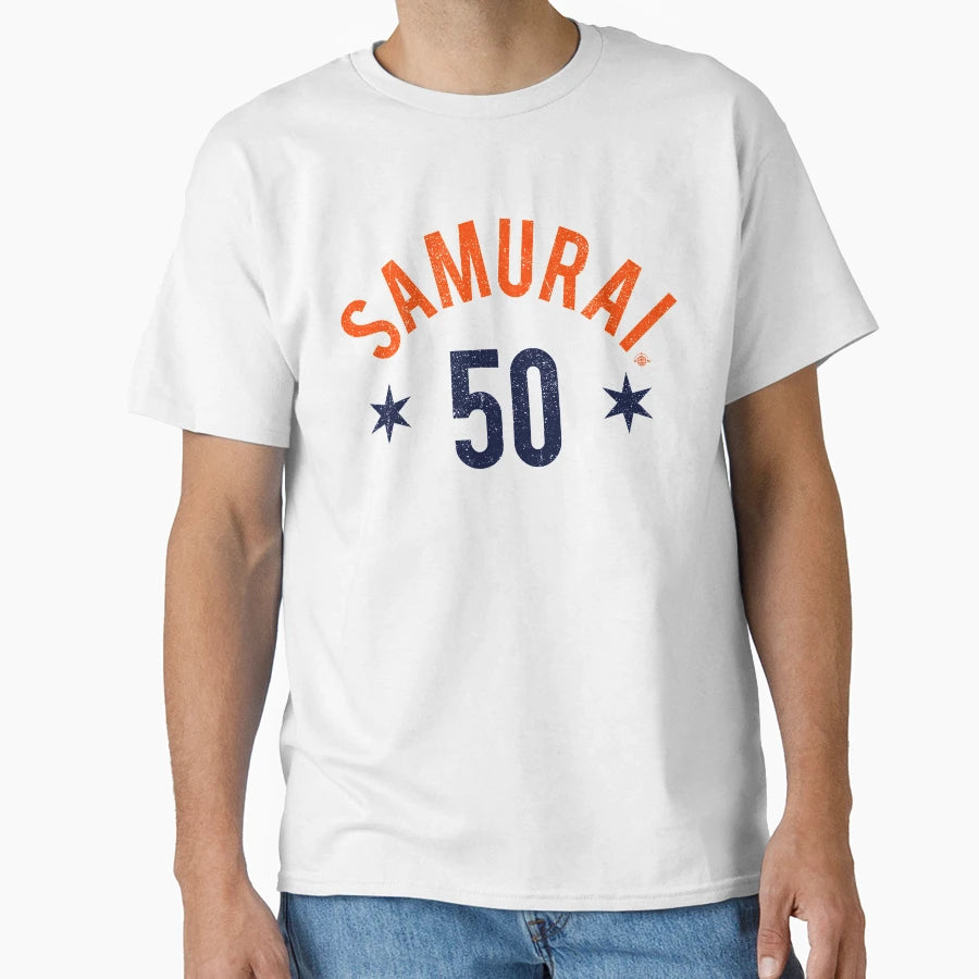 Samurai Mike 50 Chicago Legend Singletary T-Shirt - Graphic Print Men Women - T-Shirt, Sweatshirt, Hoodie
