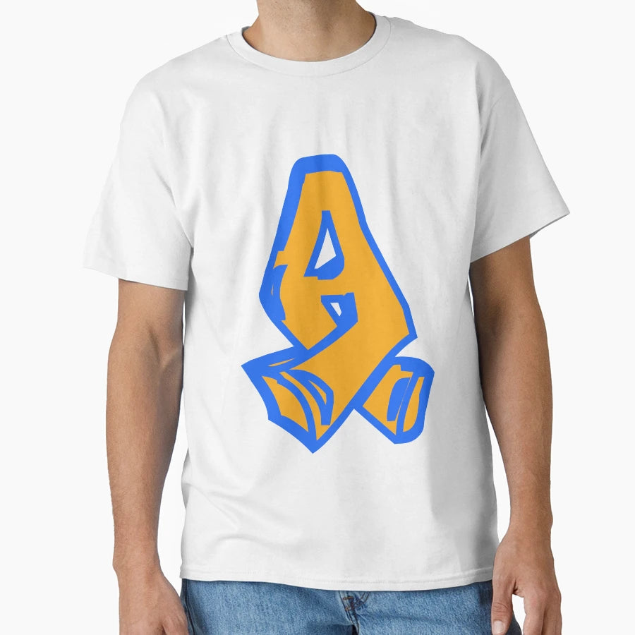 Monogram Graffiti Initial Letter T-Shirt - Casual Everyday Wear for Adults - T-Shirt, Sweatshirt, Hoodie