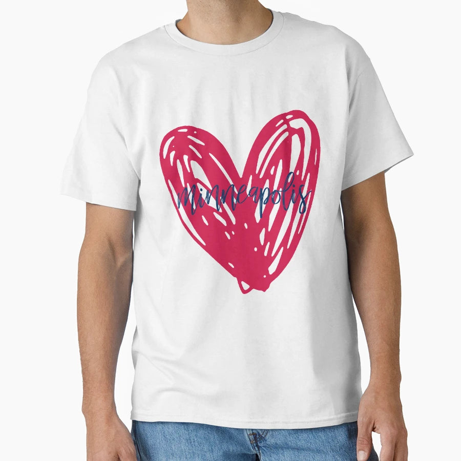 Minneapolis Heart 2 T-Shirt - Custom Art Print Unisex - T-Shirt, Sweatshirt, Hoodie