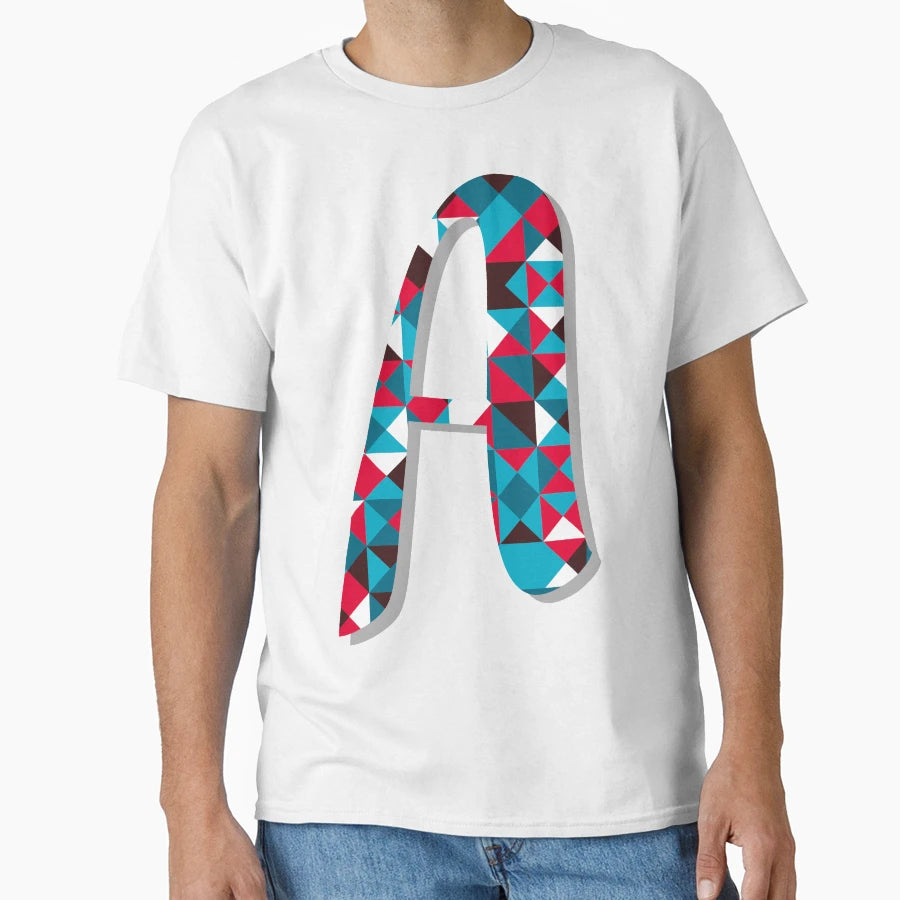 Letter Polygonal Geometric Letter T-Shirt - Fun Novelty Design for Adults - T-Shirt, Sweatshirt, Hoodie