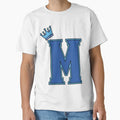Blue Letter M T-Shirt - Custom Art Print for Adults - T-Shirt, Sweatshirt, Hoodie