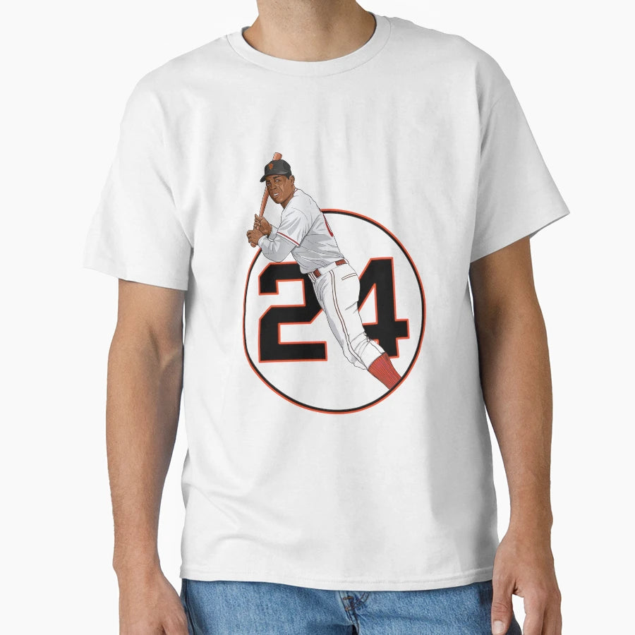 Baseball Player Willie Mays 24 T-Shirt - Unique Graphic Men Women - T-Shirt, Sweatshirt, Hoodie