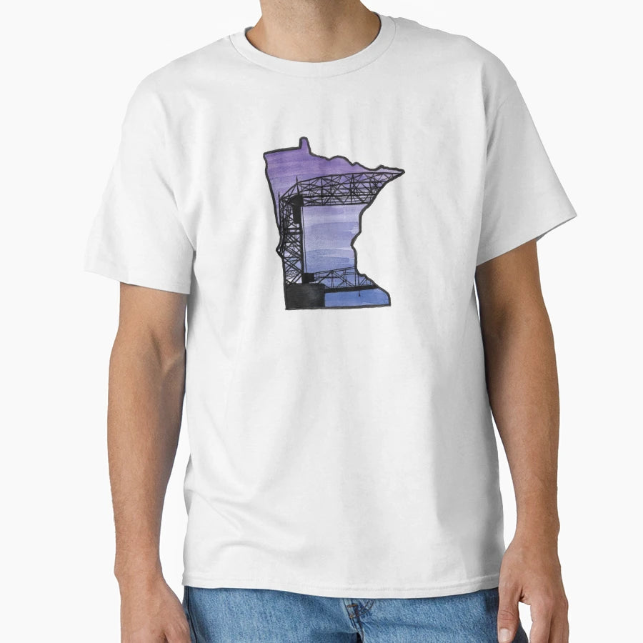 Purple Minnesota Aerial Lift T-Shirt - Casual Everyday Wear Men Women - T-Shirt, Sweatshirt, Hoodie