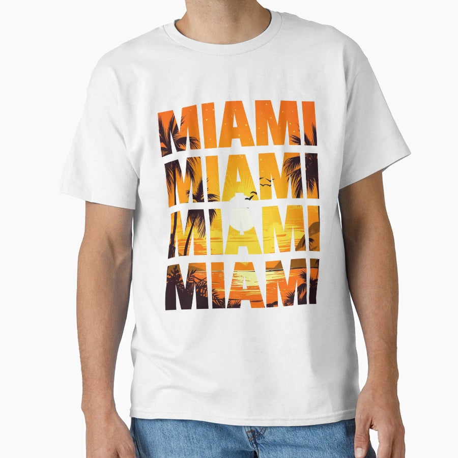 Miami Miami Miami Miami Enjoy Sun T-Shirt - Graphic Print for Adults - T-Shirt, Sweatshirt, Hoodie