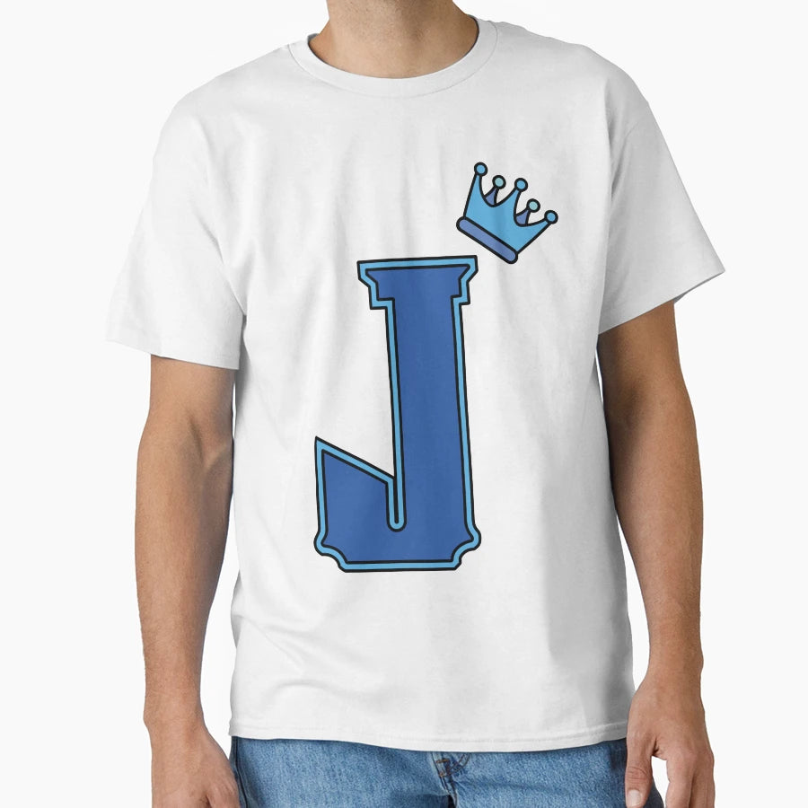 Blue Letter J T-Shirt - Novelty Apparel for Adults - T-Shirt, Sweatshirt, Hoodie