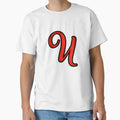 Initial Monogram U T-Shirt - Custom Art Print for Adults - T-Shirt, Sweatshirt, Hoodie