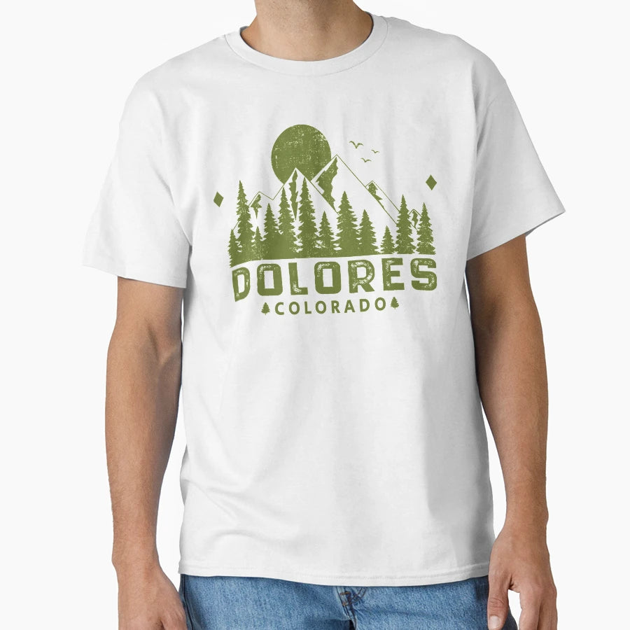 Dolores Colorado Mountain View T-Shirt - Aesthetic Graphic Men Women - T-Shirt, Sweatshirt, Hoodie