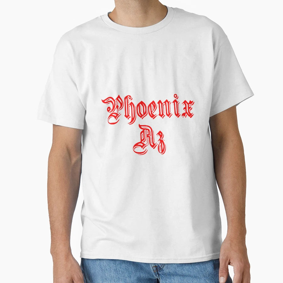 Phoenix Arizona Az Text T-Shirt - Fun Novelty Design Men Women - T-Shirt, Sweatshirt, Hoodie