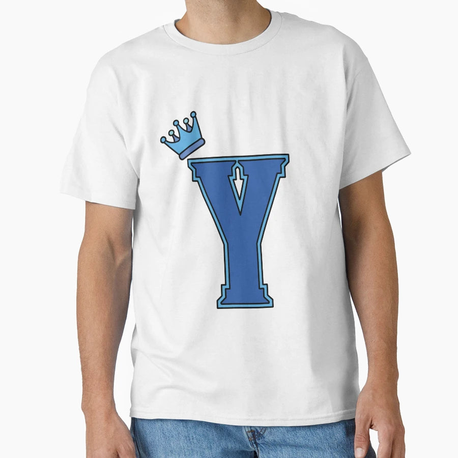 Blue Letter Y T-Shirt - Graphic Print Men Women - T-Shirt, Sweatshirt, Hoodie