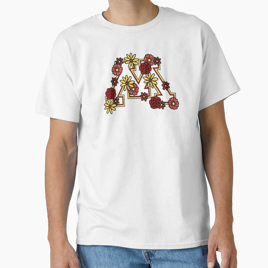 Minnesota M Flowers T-Shirt - Novelty Apparel Unisex - T-Shirt, Sweatshirt, Hoodie