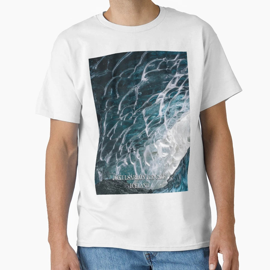 J Kuls Rl N Ice Cave Iceland T-Shirt - Custom Art Print Unisex - T-Shirt, Sweatshirt, Hoodie