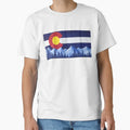 Colorado Flag Mountains T-Shirt - Streetwear Style for Adults - T-Shirt, Sweatshirt, Hoodie