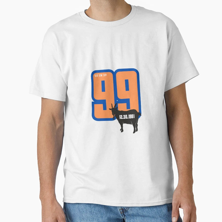 Wayne Gretzky Goat T-Shirt - Novelty Apparel for Adults - T-Shirt, Sweatshirt, Hoodie