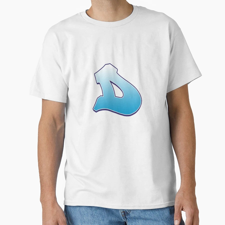 Letter D Blue T-Shirt - Graphic Print for Adults - T-Shirt, Sweatshirt, Hoodie