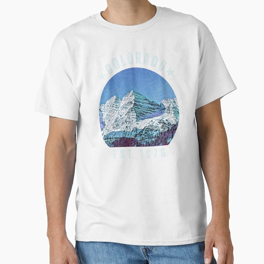 Colorado Mountains Nature T-Shirt - Minimalist Print Unisex - T-Shirt, Sweatshirt, Hoodie