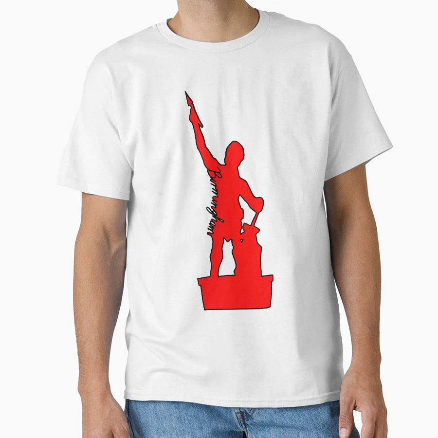 Vulcan Birmingham Alabama Red T-Shirt - Custom Art Print Unisex - T-Shirt, Sweatshirt, Hoodie