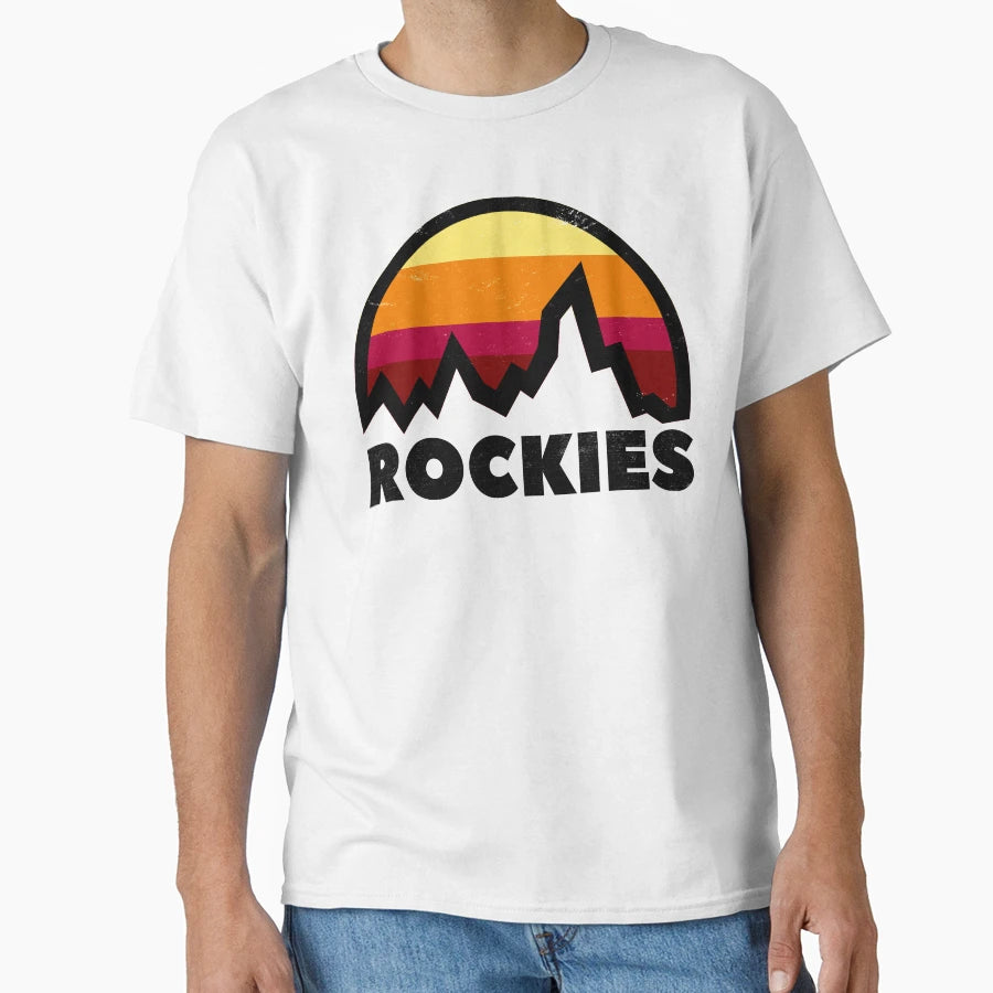 Iconic Rocky Mountains Logo T-Shirt - Casual Everyday Wear Men Women - T-Shirt, Sweatshirt, Hoodie
