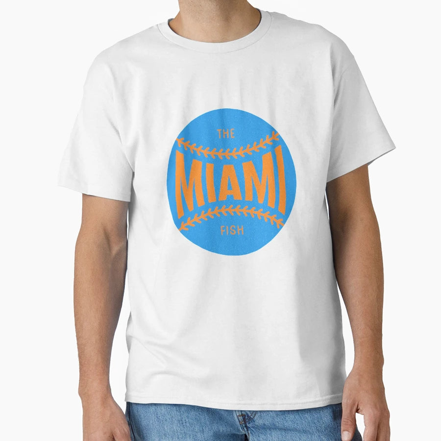 Miami Baseball Ball Stitching T-Shirt - Streetwear Style for Adults - T-Shirt, Sweatshirt, Hoodie
