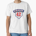 Jackie Robinson 42 Retired Plaque T-Shirt - Fun Novelty Design Men Women - T-Shirt, Sweatshirt, Hoodie