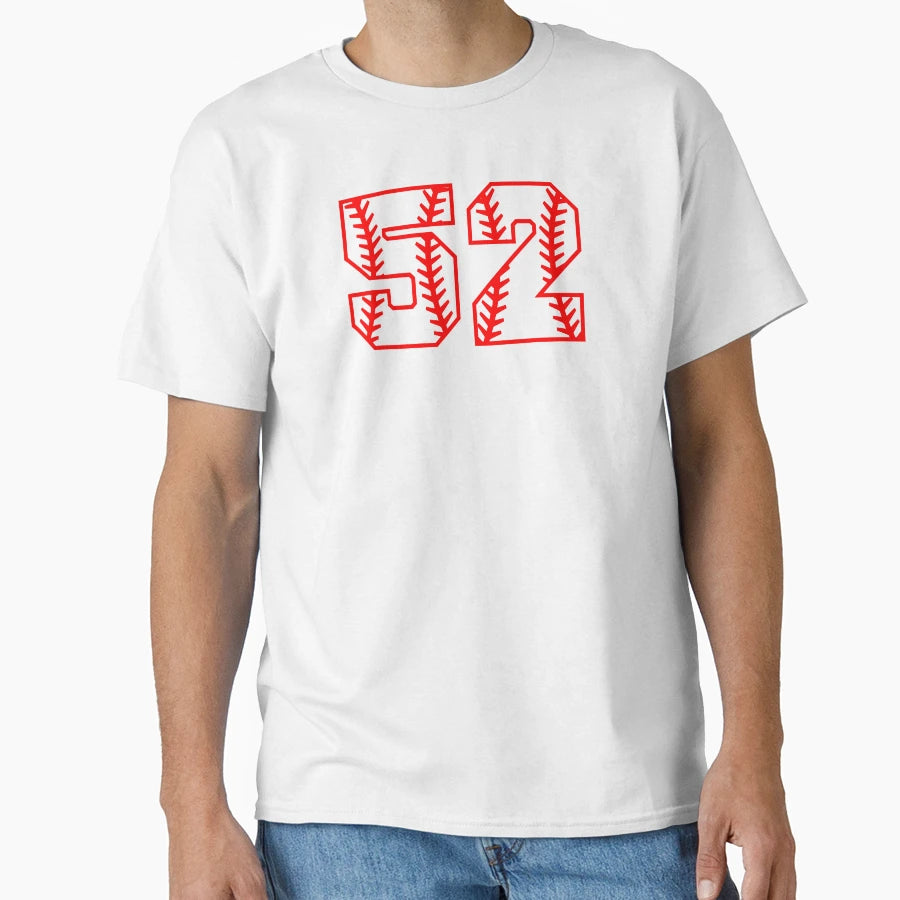Baseball Number 52 T-Shirt - Unique Graphic Men Women - T-Shirt, Sweatshirt, Hoodie
