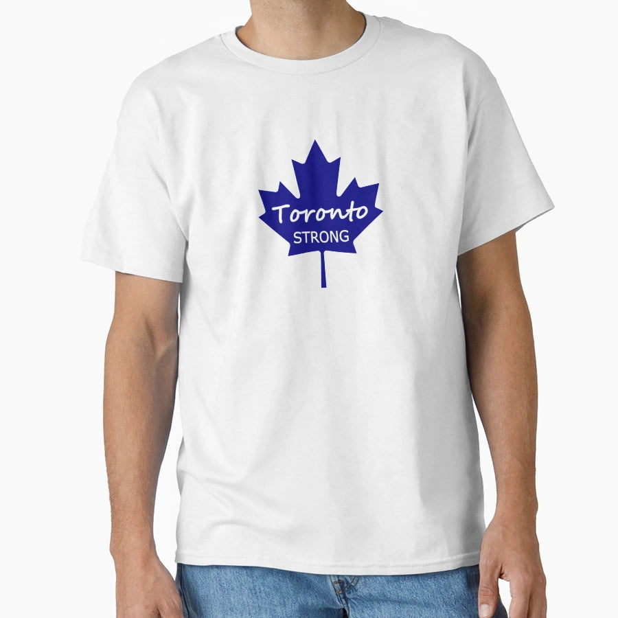 Toronto Strong Blue Maple Leaf Script T-Shirt - Minimalist Print Unisex - T-Shirt, Sweatshirt, Hoodie
