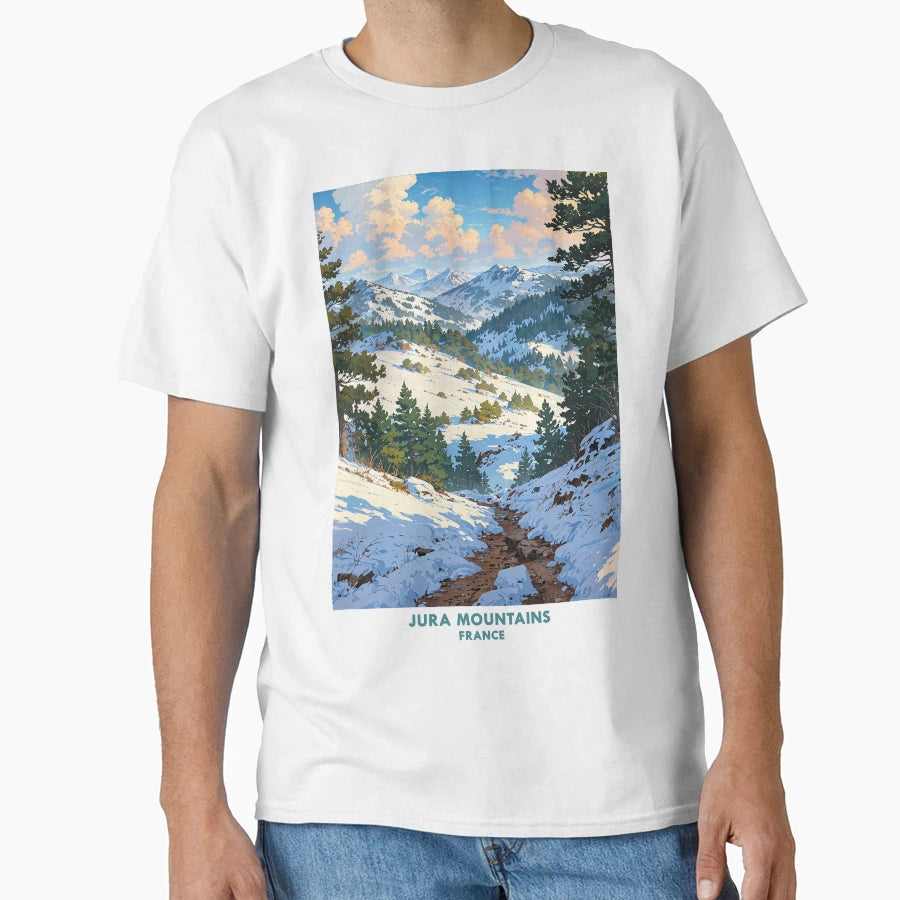 Jura Mountains France T-Shirt - Minimalist Print Unisex - T-Shirt, Sweatshirt, Hoodie