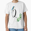 Copy Letter Q Robin And Green T-Shirt - Fun Novelty Design for Adults - T-Shirt, Sweatshirt, Hoodie
