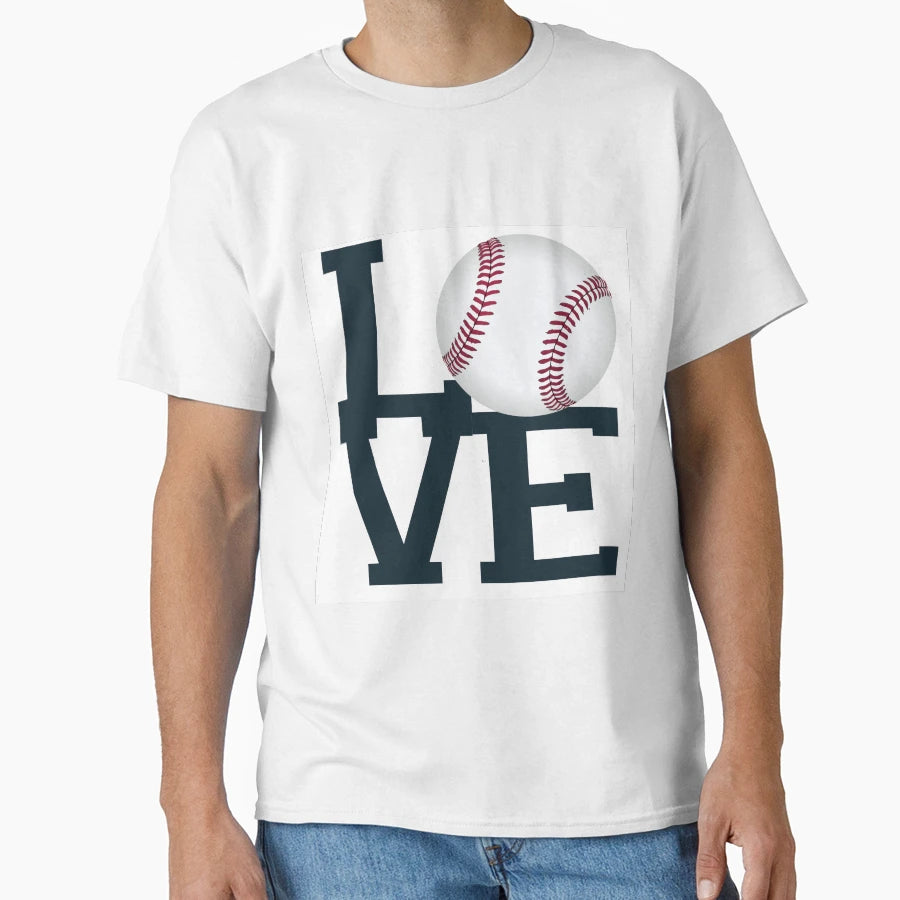 Love Baseball T-Shirt - Custom Art Print Men Women - T-Shirt, Sweatshirt, Hoodie