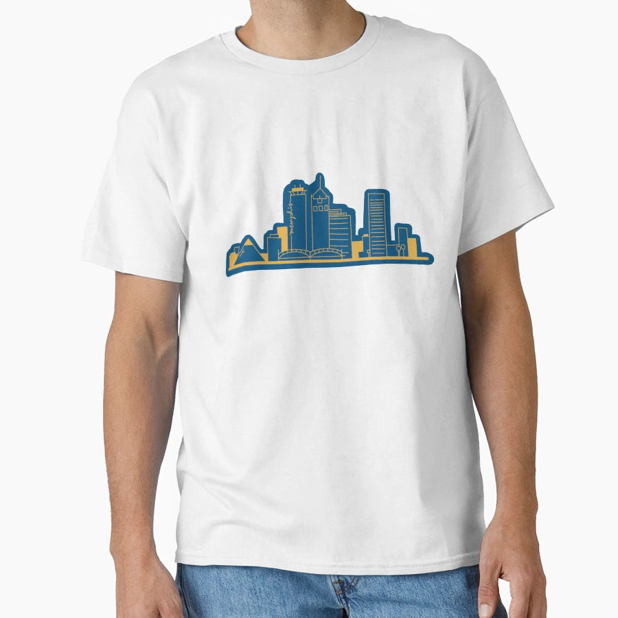 Memphis Skyline T-Shirt - Custom Art Print Unisex - T-Shirt, Sweatshirt, Hoodie