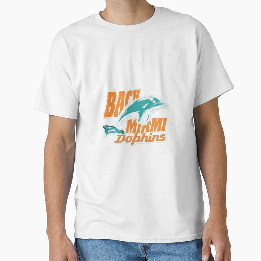 Back Miami Dolphins T-Shirt - Minimalist Print Men Women - T-Shirt, Sweatshirt, Hoodie