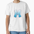 Letter M Blue T-Shirt - Streetwear Style for Adults - T-Shirt, Sweatshirt, Hoodie