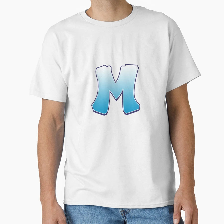 Letter M Blue T-Shirt - Streetwear Style for Adults - T-Shirt, Sweatshirt, Hoodie