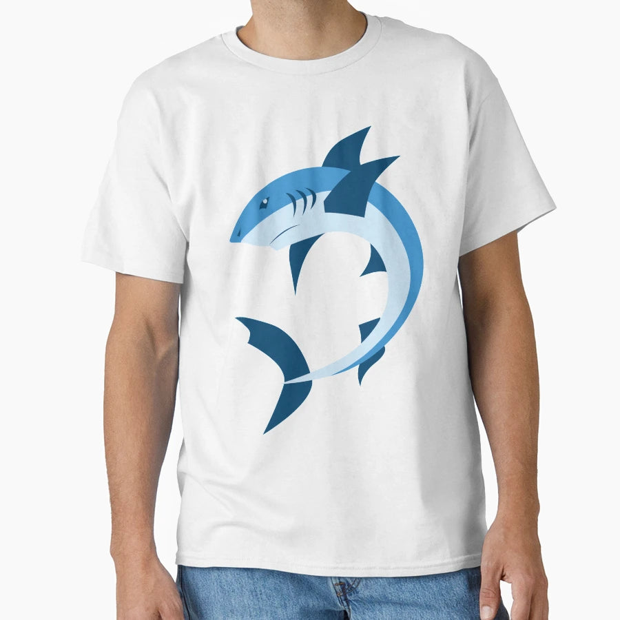 Blue Shark T-Shirt - Graphic Print Unisex - T-Shirt, Sweatshirt, Hoodie