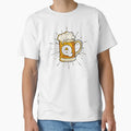 Monogram Q Frothy Cold Glass Beer T-Shirt - Unique Graphic Unisex - T-Shirt, Sweatshirt, Hoodie