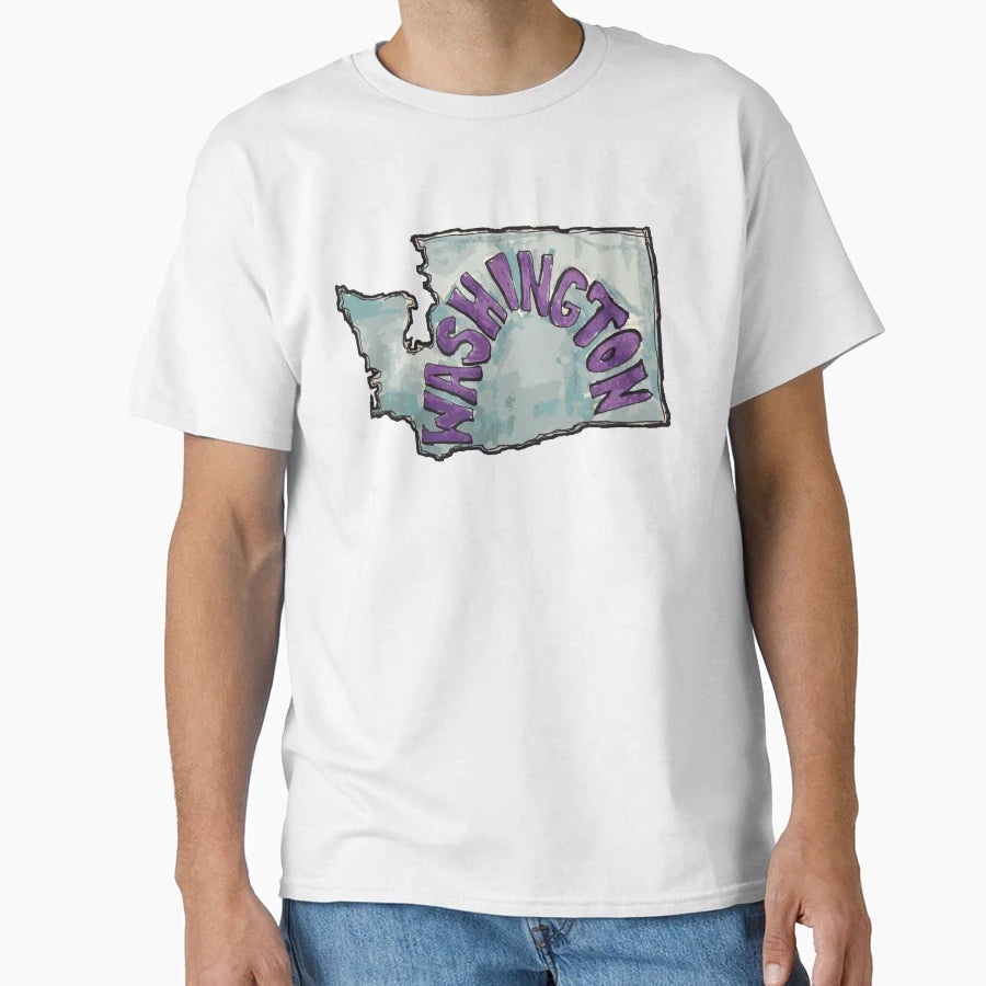 Washington State T-Shirt - Graphic Print for Adults - T-Shirt, Sweatshirt, Hoodie