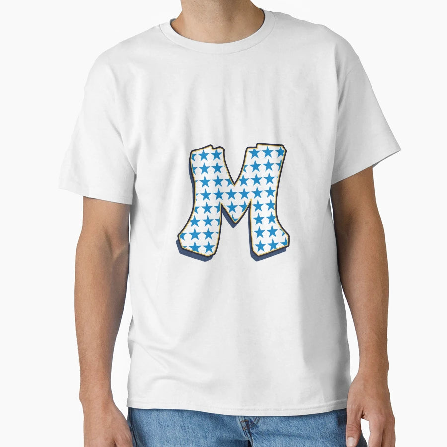 Letter M Stars T-Shirt - Novelty Apparel Unisex - T-Shirt, Sweatshirt, Hoodie