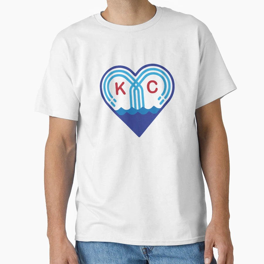 Kansas City Fountain Heart T-Shirt - Trendy Graphic Men Women - T-Shirt, Sweatshirt, Hoodie