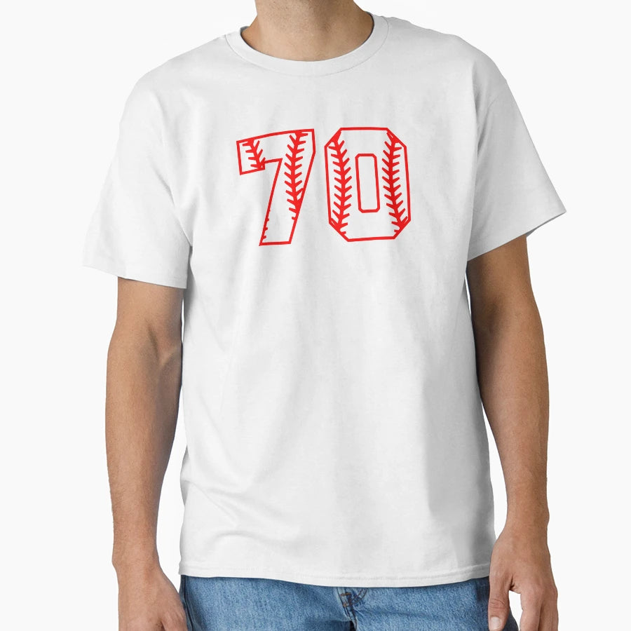 Baseball Number 70 T-Shirt - Novelty Apparel Men Women - T-Shirt, Sweatshirt, Hoodie