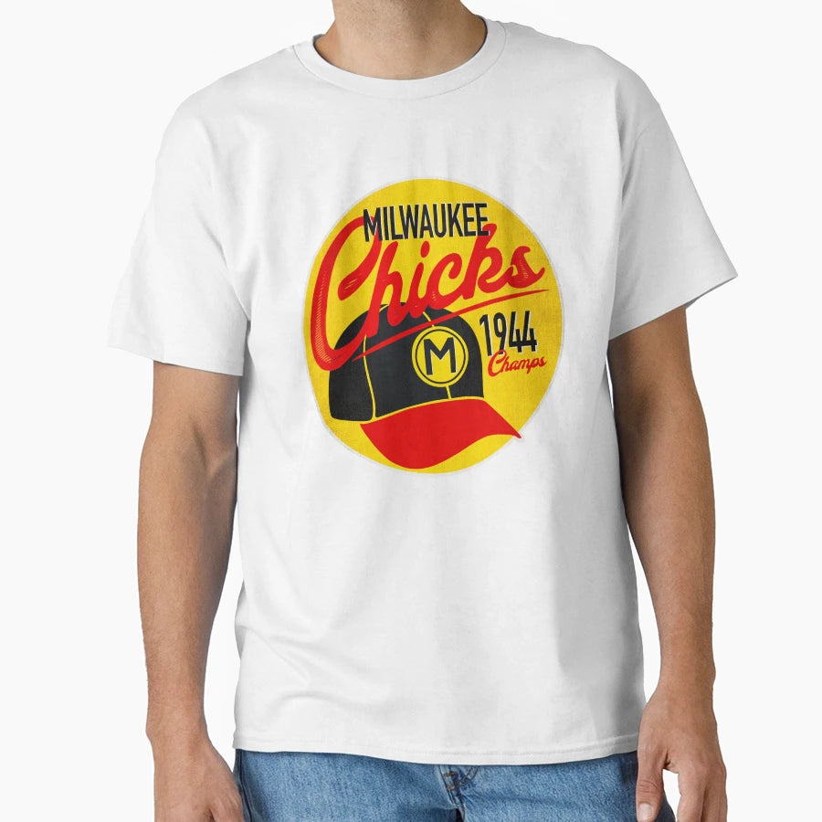 Milwaukee Chicks 1944 League Champions T-Shirt - Custom Art Print Men Women - T-Shirt, Sweatshirt, Hoodie