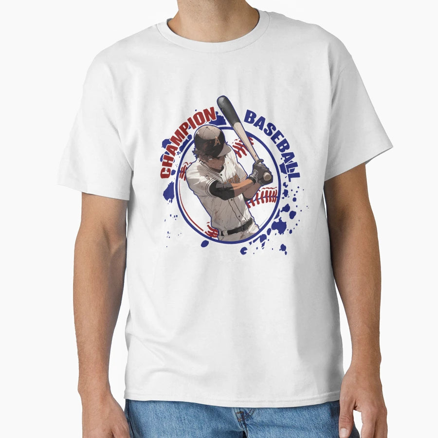 Baseball Champion Player Anime T-Shirt - Streetwear Style for Adults - T-Shirt, Sweatshirt, Hoodie