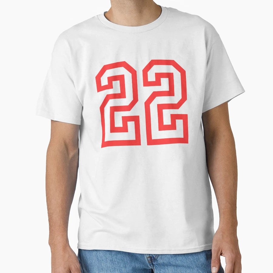 Number 22 Red T-Shirt - Graphic Print Unisex - T-Shirt, Sweatshirt, Hoodie