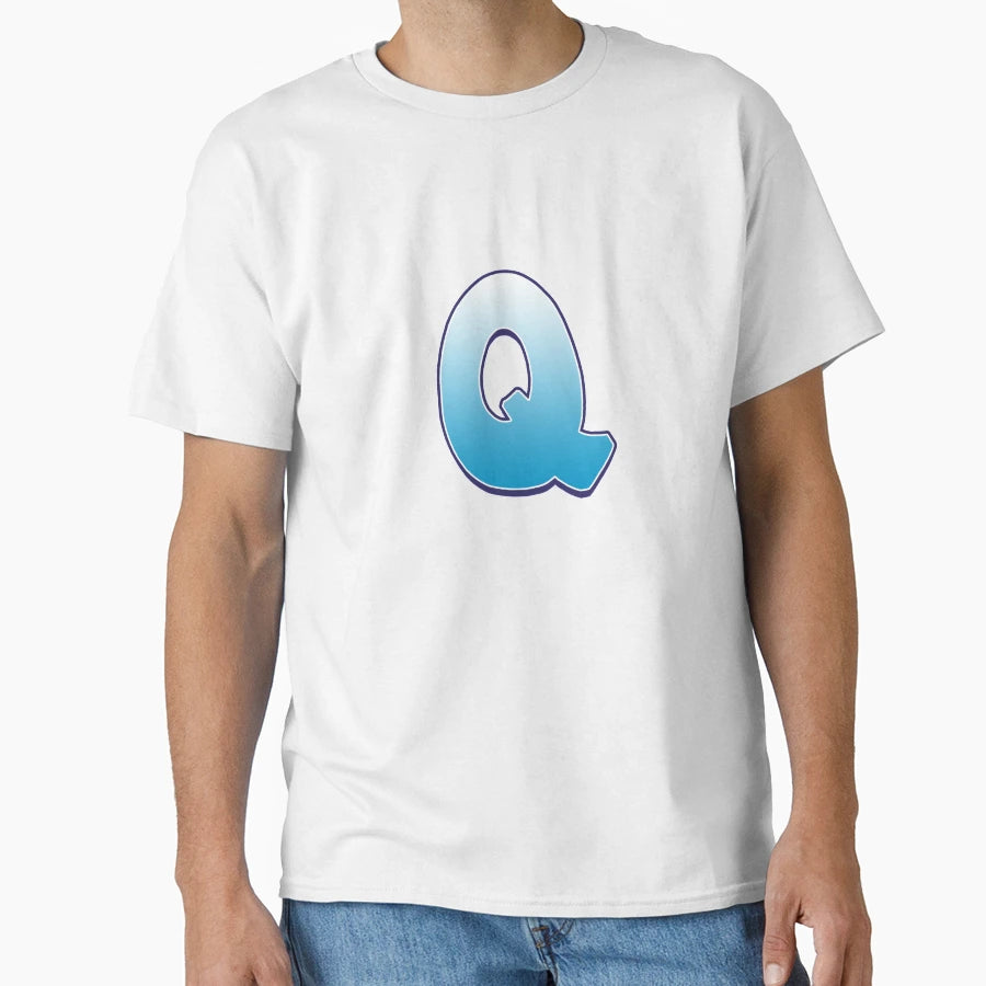Letter Q Blue T-Shirt - Aesthetic Graphic Unisex - T-Shirt, Sweatshirt, Hoodie