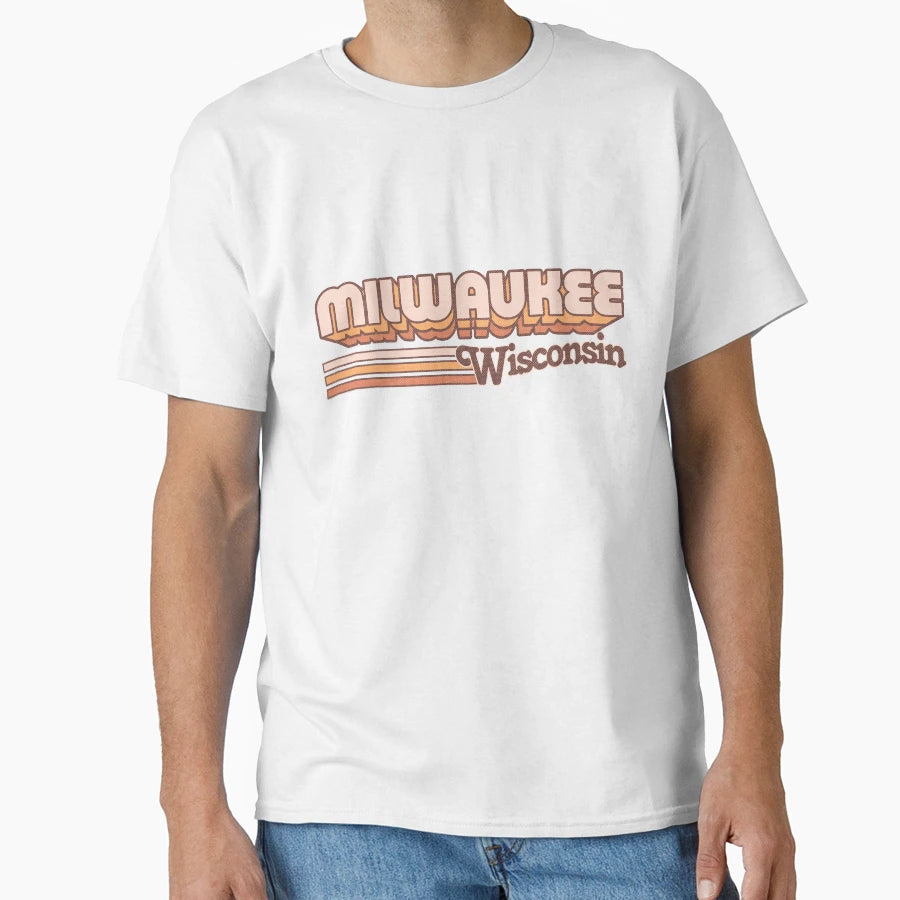 Milwaukee Wi City Stripes T-Shirt - Streetwear Style Unisex - T-Shirt, Sweatshirt, Hoodie