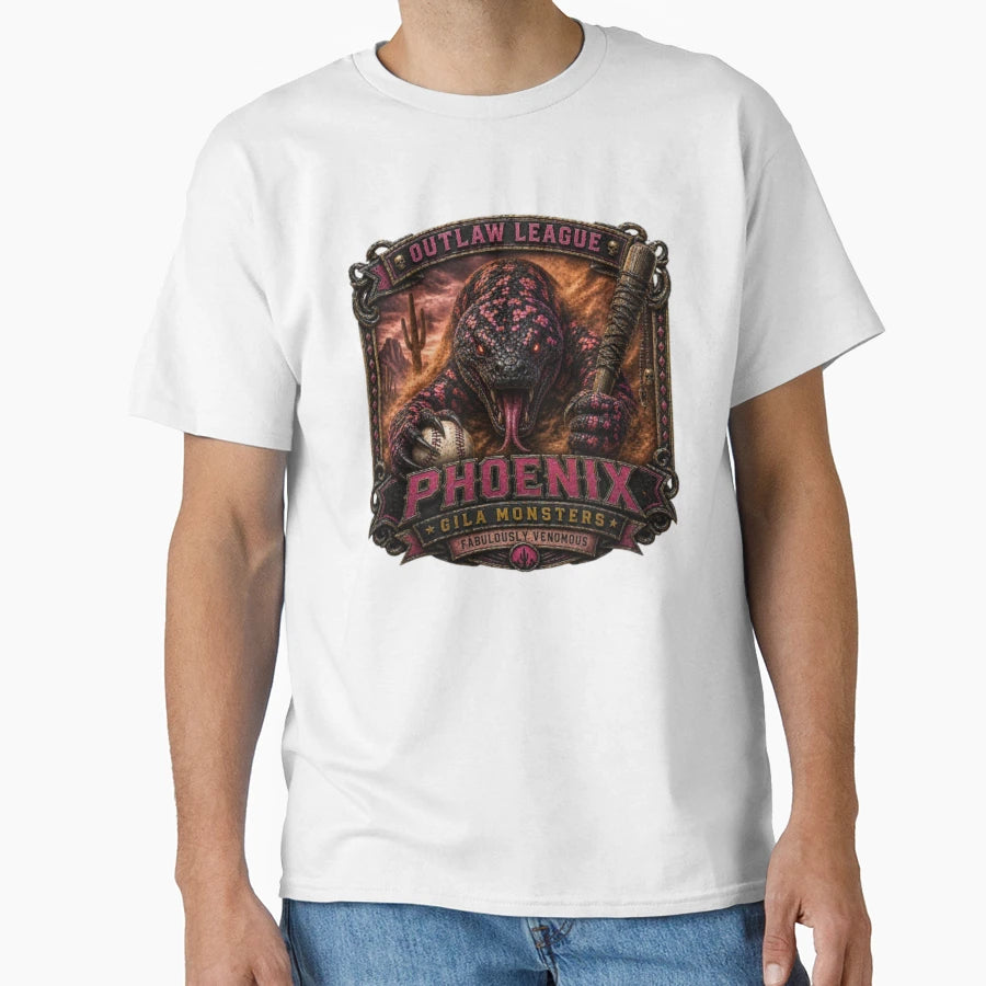 Phoenix Gila Monsters Outlaw League T-Shirt - Fun Novelty Design Men Women - T-Shirt, Sweatshirt, Hoodie